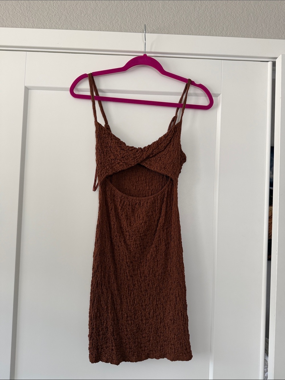 Billabong Brown Textured Mini Dress